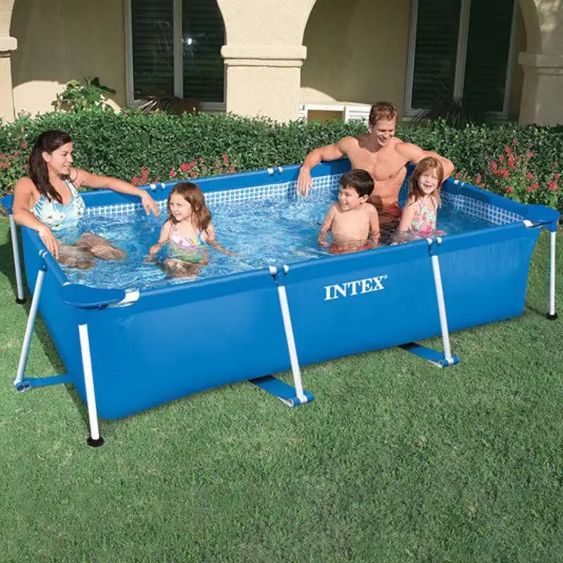 B02 Intex 28272 28273 Above Ground Frame Rectangular Swimming Pool ...