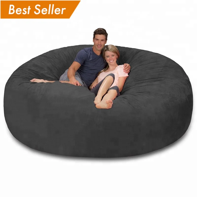 Soft Memory Foam Large Bean Bag Bed Cover Living Room Giant Foam Bean