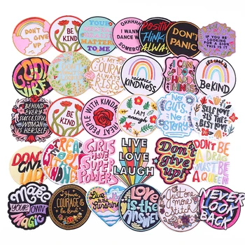 High Quality Custom Design Iron-On Embroidery Patches Wholesale Eyes Love Skull Punk Gothic Sew on for Hat and Clothing