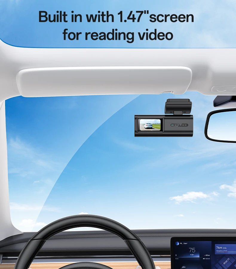 Yesido KM21 1K High Clear Camera 145 Degree Range Built-in With 1.47" Screen Front Way Car Driving Recorder