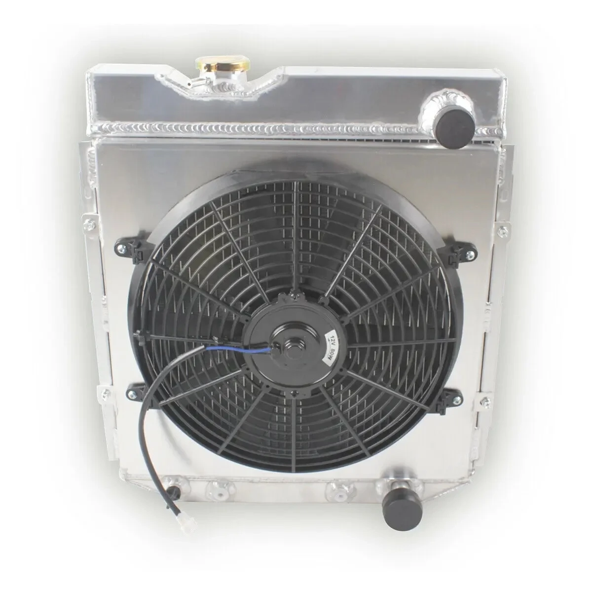 thumbnail image 2 of Aluminum 3-Row Radiator With Fan Shroud For Ford Mustang Falcon 1964-66 V8 2 of 6