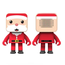Portable Mini Speaker Wireless Patented Dancing Santa Bluetooth Robot Speaker Design Dancing Speaker