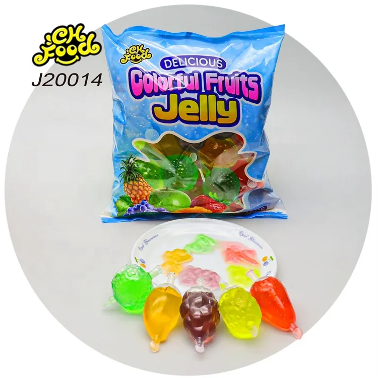 Custom China 24pcs Fruit Shape Jelly Pudding Wholesale Mango Grape Apple Pineapple Strawberry Jelly Candy Supplier