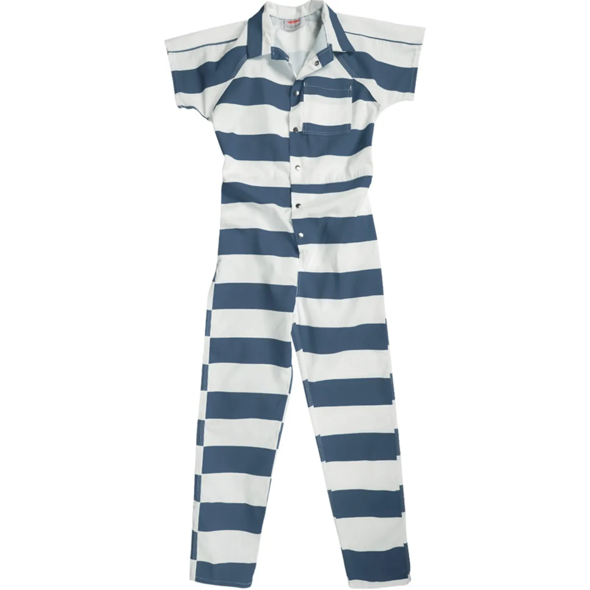 Wholesale Custom Design White and Black Stripe Tri Stitched Full Body  Prisoner Jumpsuit