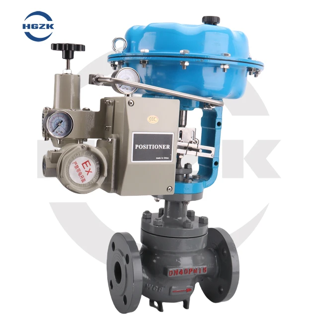 Pneumatic Industrial Control Valve signal 4-20 MA Pressure Reducing Valve with Positioner Motorized Actuated Regulating Valves