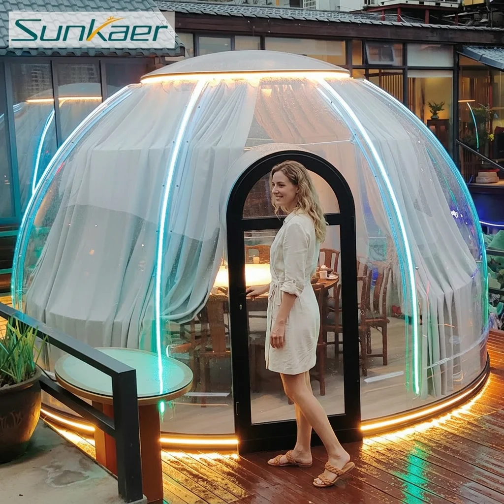 Outdoor Multifunctional Dome Tent Portable Dome Homes Polycarbonate Aluminum House for Sale Prefab Dome Oval House