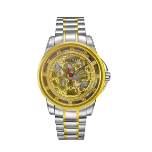 Helmsman Luxury Men's Mechanical Watch with Gold Case High-Precision Analog Display True Diamond High Quality Movement for Men