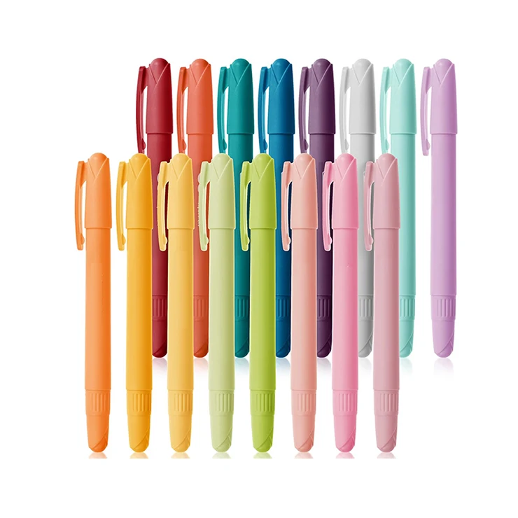 Zhejiang Manufacturer Oem New Design No Bleed Colored Bible Gel Highlighter Marker Pen Set Kawaii Text Markers for