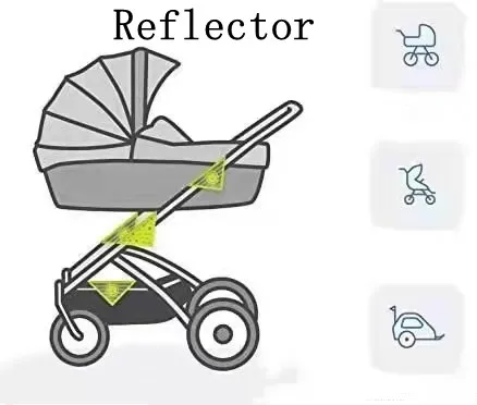 Neu eingetroffen: Hochsichtbare Kinderwagen-Reflektoren  Reflektierende  Stoffabdeckung mit Klettverschluss fr Kinderwagen/Fahrrder