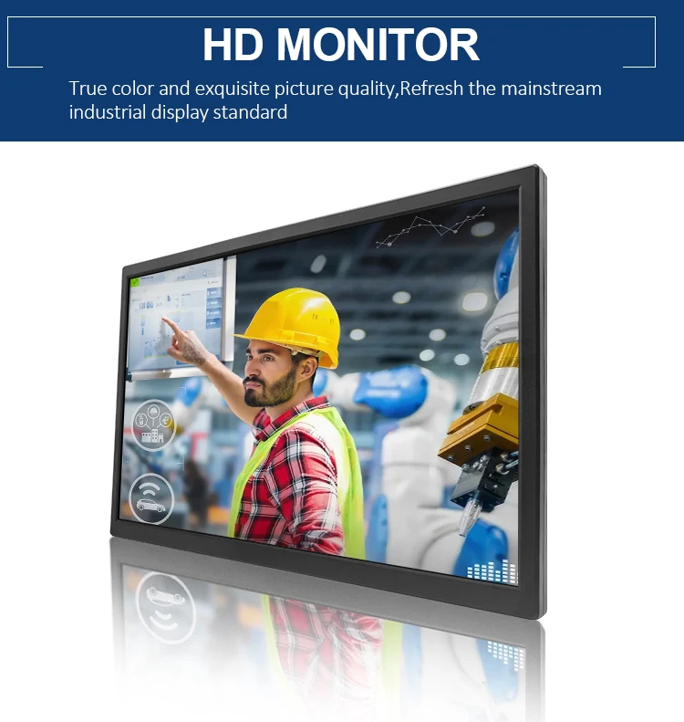New 21.5" Wide Screen Full HD LCD LED Monitor with Wall Mount/ Desktop Stand Industrial Grade for Business Use