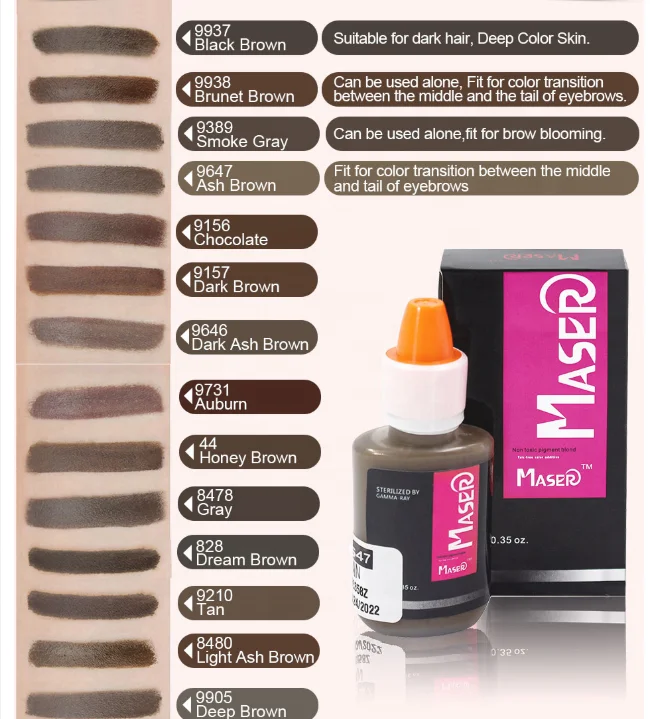 Чернила для татуажа, 29 цветов, дополнительно, Перманентный макияж, микро-пигмент, косметика, чернила для татуажа, Перманентная подводка для бровей, губ