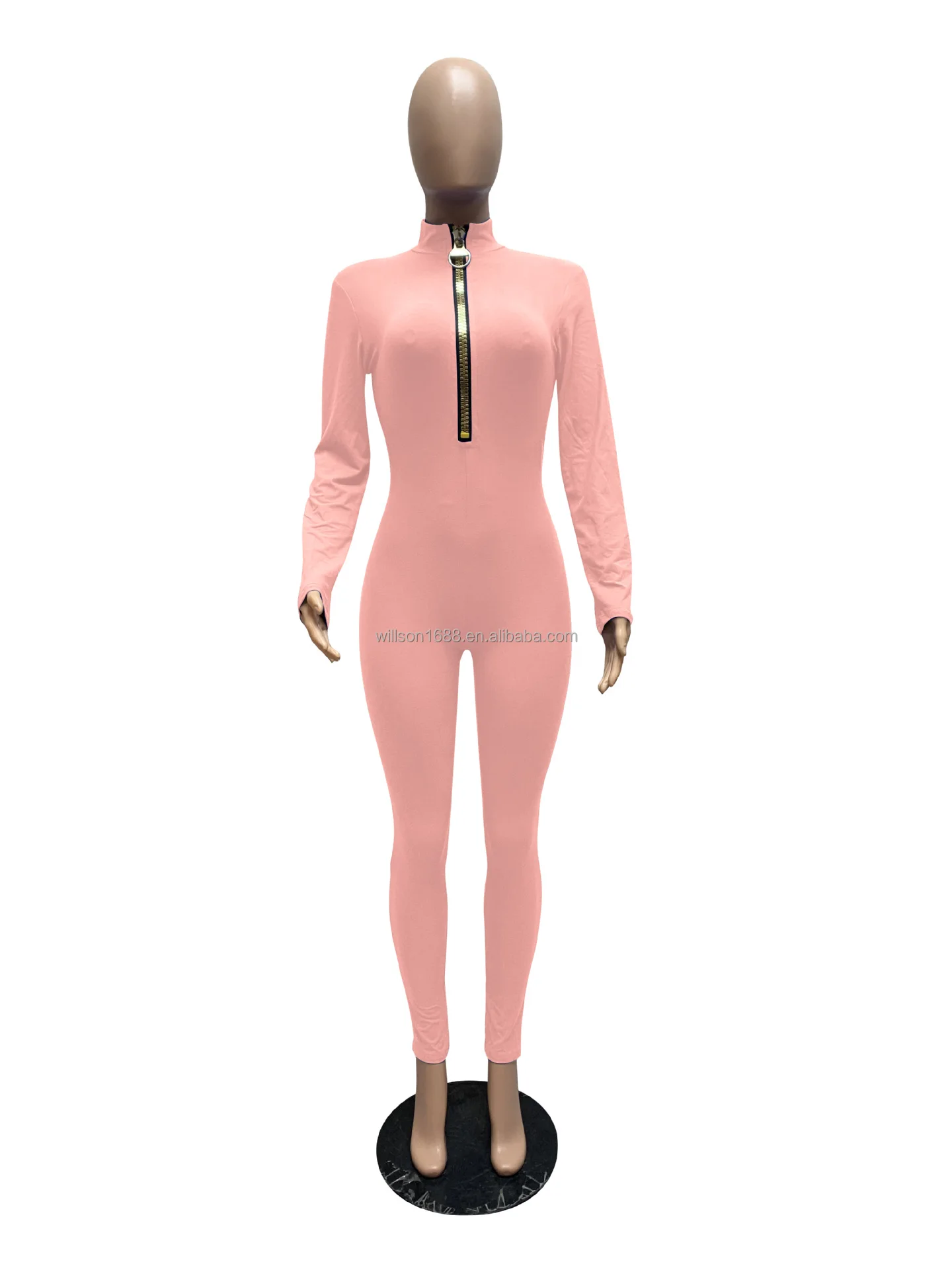 2021秋季健身连身衣长袖加码性感紧身衣连体衣女士