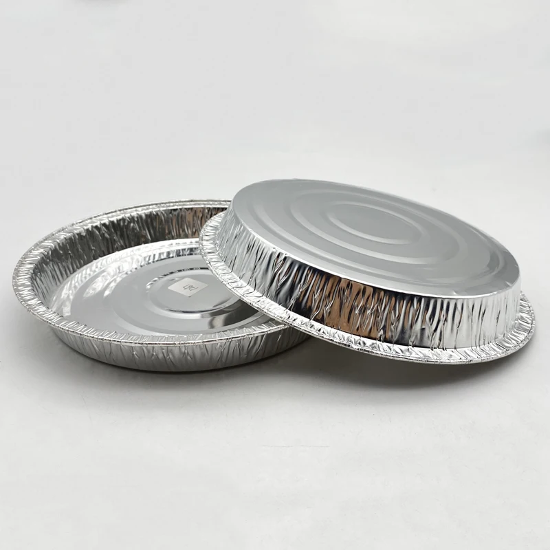 product tia yb67 75  inch disc  round cake pizza bread loaf baking tart tray take out food containers disposable aluminum foil bowl-4