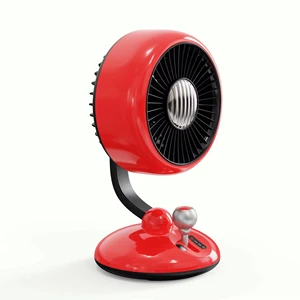 Luxury Aluminum Alloy Racing Style Desktop Rechargeable 3600mah  Lithium Battery USB Table Fan Four Speed air Circulation