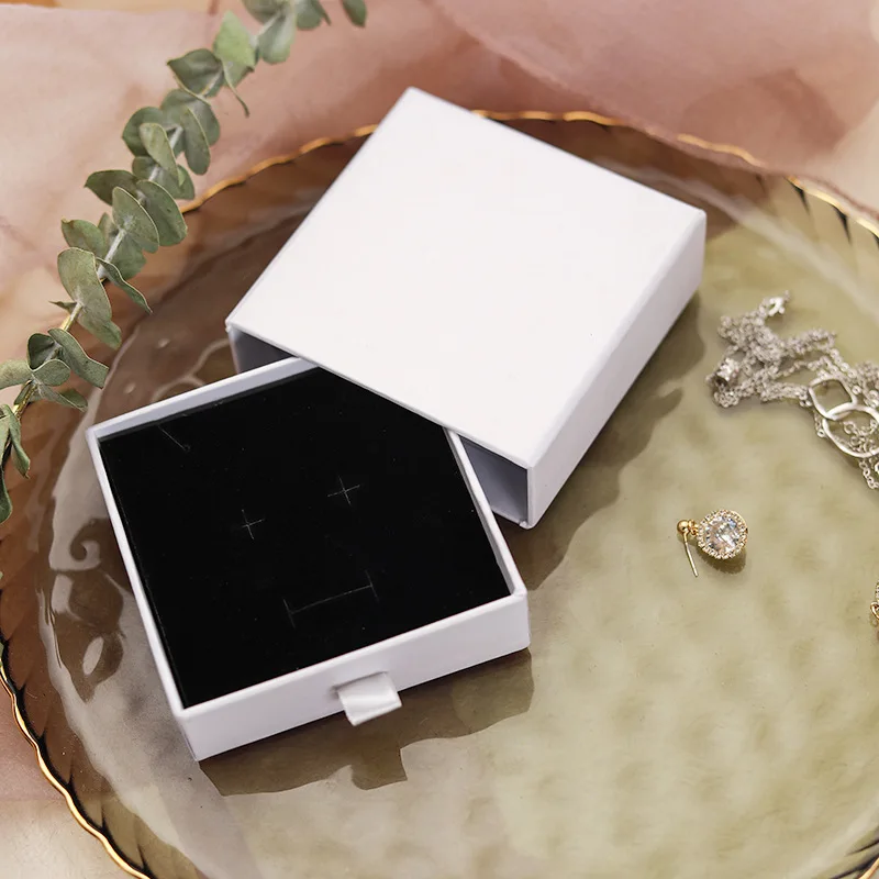 Wholesale White Jewelry Box Drawer Packaging Box Gift Necklace Bracelet