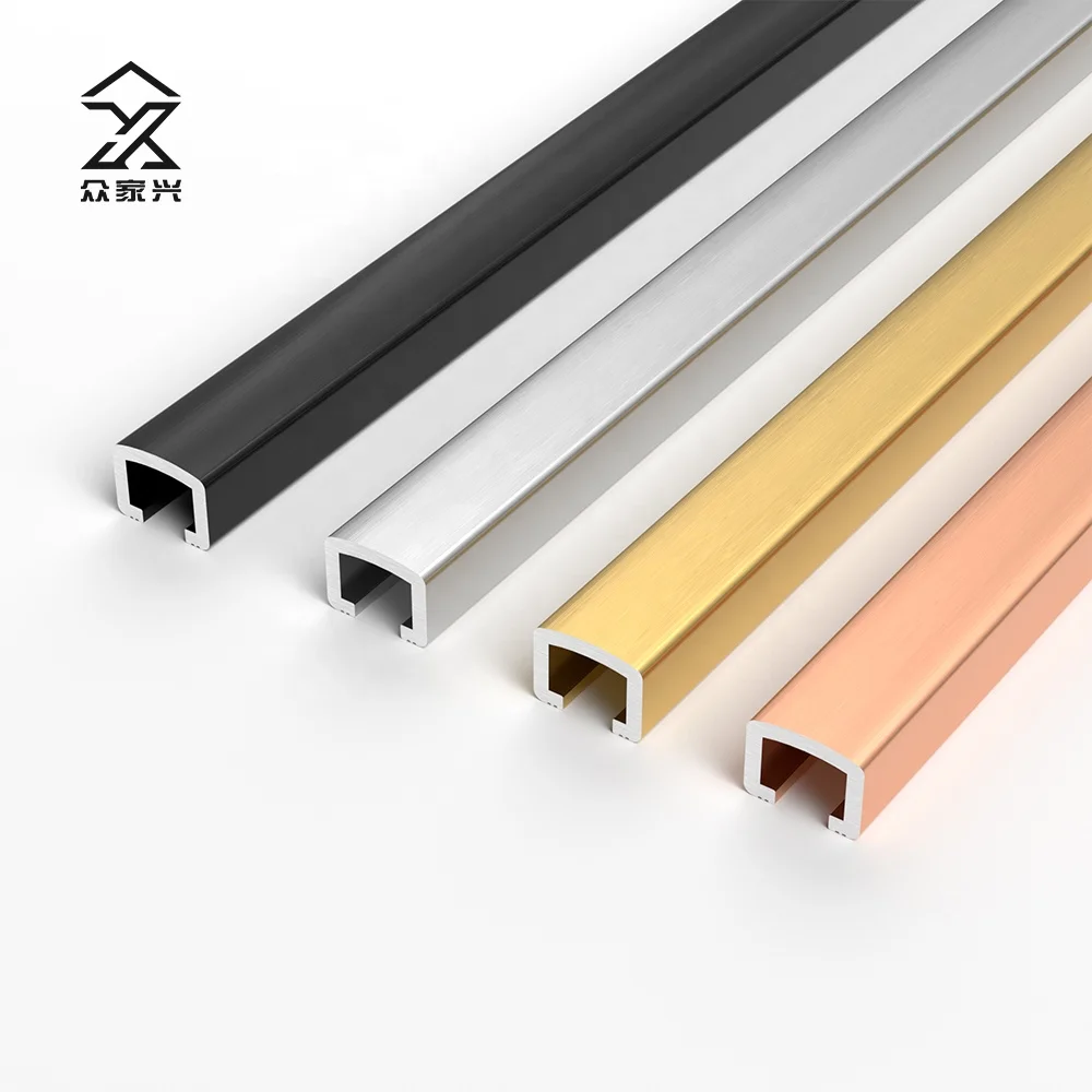 Hot Sale Customized Ceramic Thickness Molding U Shaped Tile Aluminum Wall Edge Trim