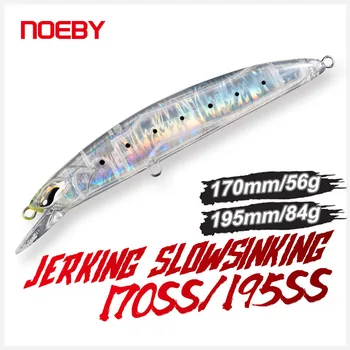 For Nobby Large Mino Luya Bait Deep Sea Towing Fishing Bait Sea Fishing Slow Sinking Plastic Hard Bait Hooks Saltwater Fish – Hard Lure – view 5