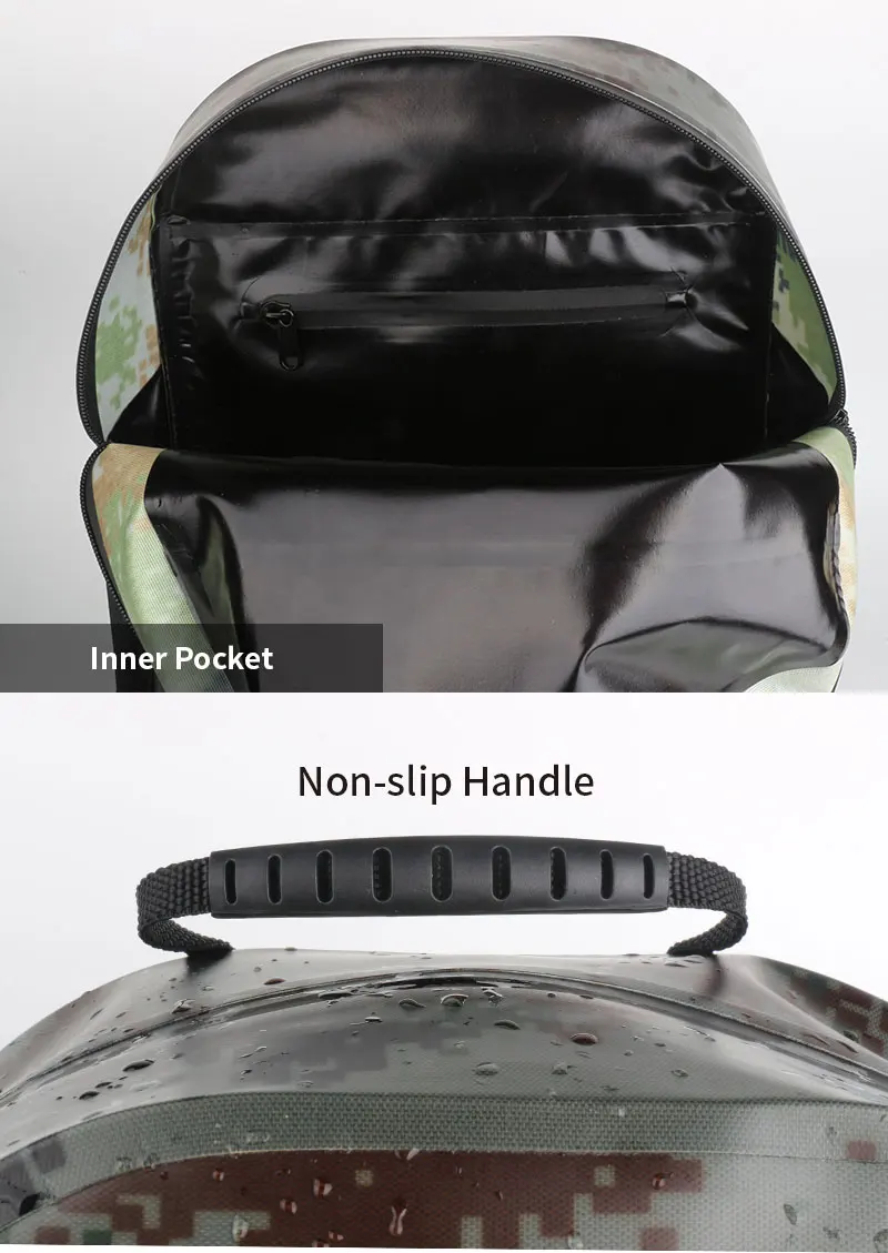 2021 New Design Outdoor Military Backpack Factory Custom Zipper Dry Bag Backpack