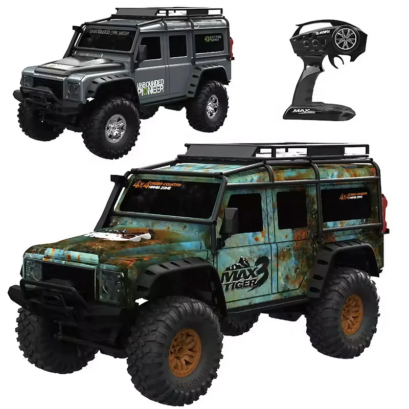 HB Toys ZP1001 ZP1002 1/10 Scale RC Rally Car 4WD Remote Control Off  Road Climbing Truck with LED Lights and Battery