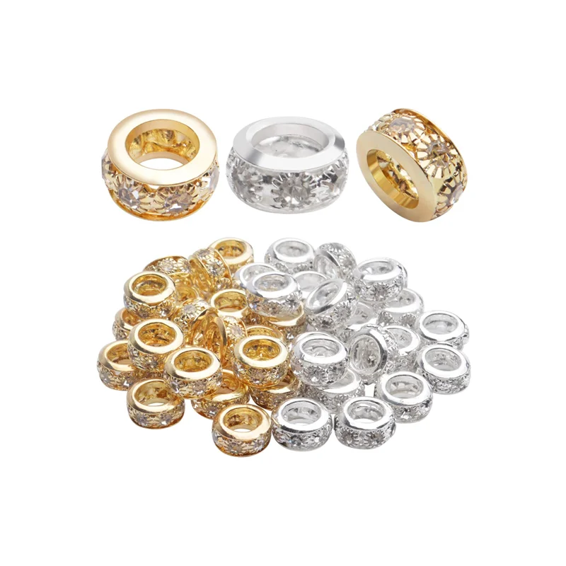 Cafe Brown 10mm Rhinestone Spacer Bead, Rondelle Spacer Bead