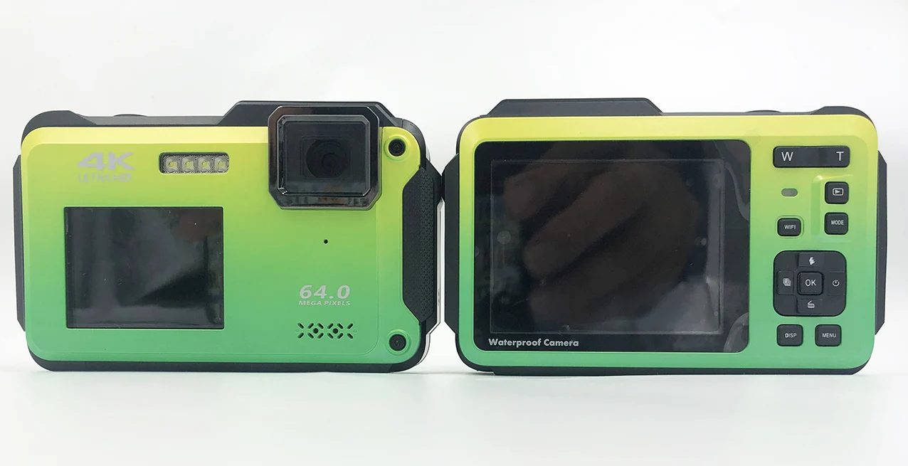 Wifi Autofocuse Ipx8 Self Waterproof Dual Screen 64mp 16x Digital Zoom