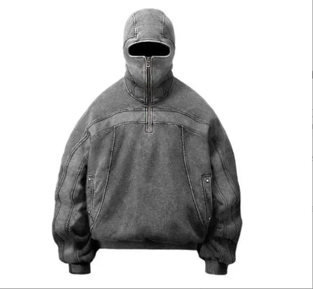 Wholesale Custom 100% Cotton Heavyweight Acid Wash Hoodie High Quality Oversized Hip Hop Vintage Style for Men Long Length