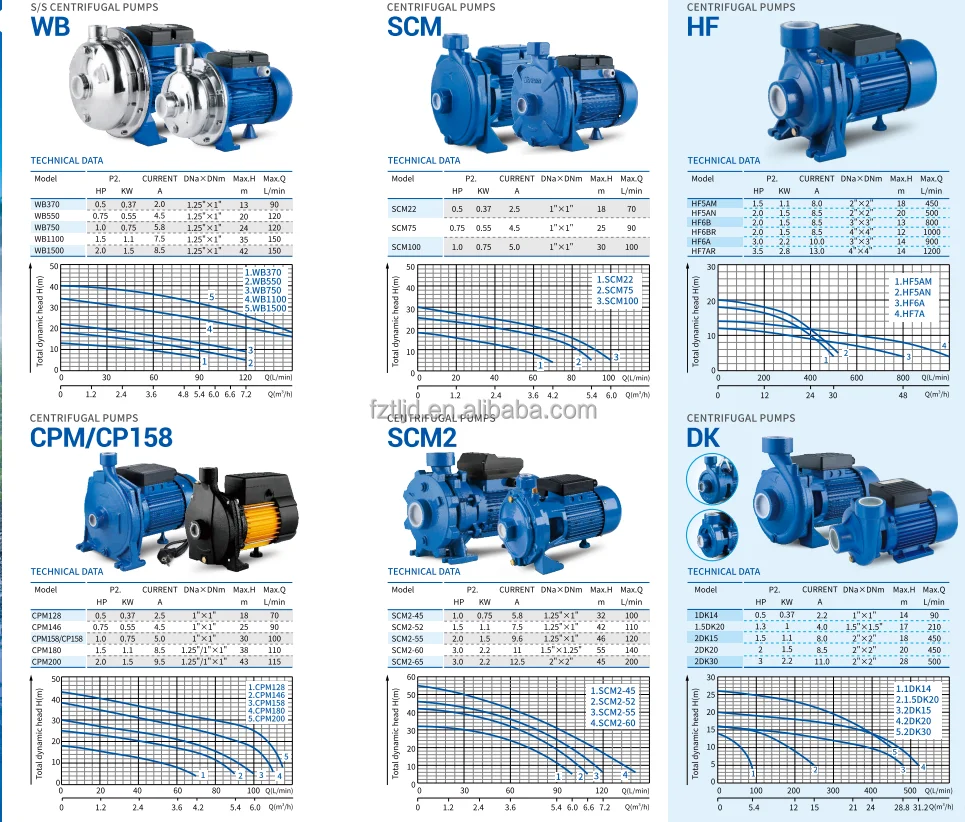 1HP Cast Iron Water Pump with 1 Inch Jet Sump 45m Head Customizable ...