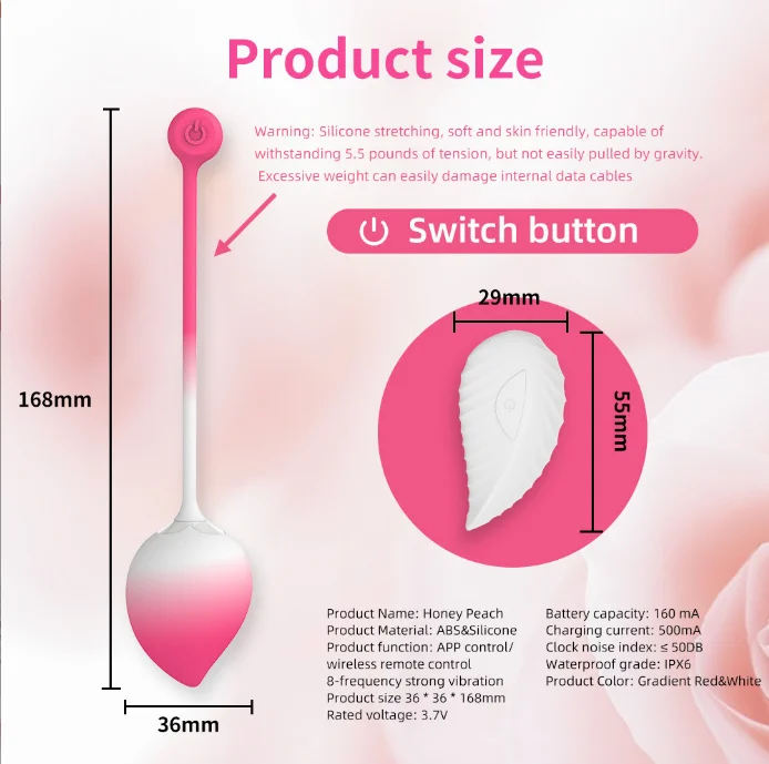 vedo peach vibrating egg Anal toys 🍑 sex toys per il piacere anale