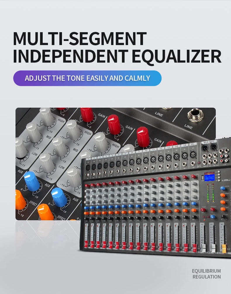 Good Price High Quality Power Soundcraft 16channel Audio Mixer