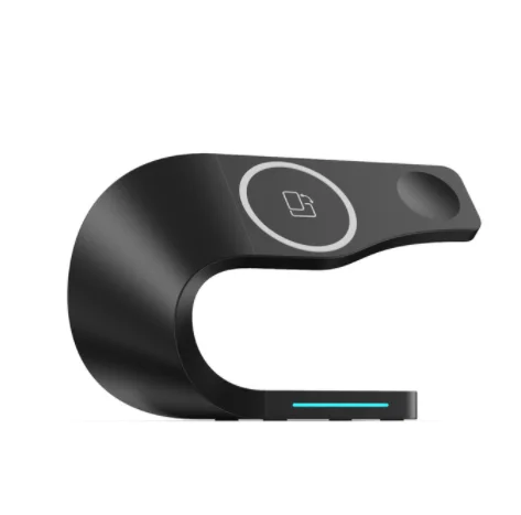 Latest 15W Fast Wireless Charger Stand Dock Station 3-in-1 Technology for Smart Watch Earphones Electric Magneti Dock for iPhone