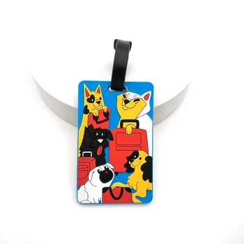 Personalised Custom 3D Logo Travel Suitcase Baggage Tags Soft PVC Luggage Tag