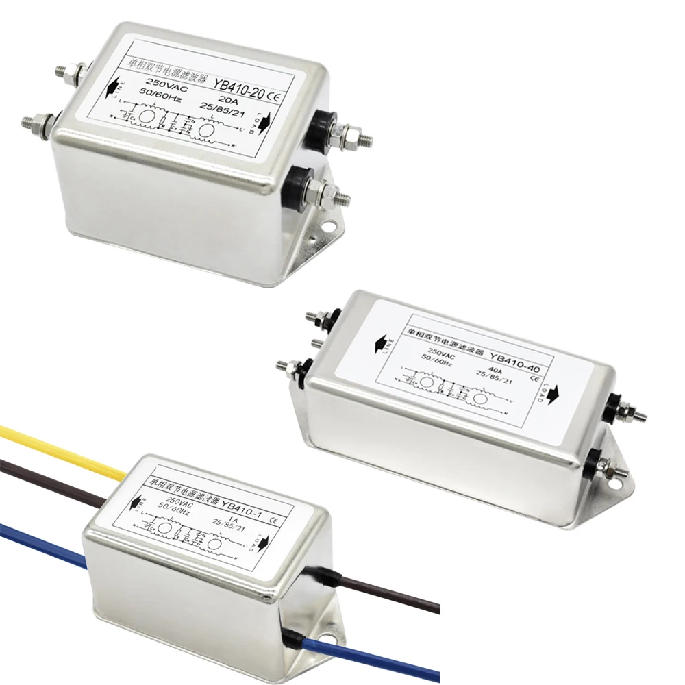 Factory Direct 250V Single-Phase Two-Section Power Line Filter LV Products Effective EMI EMC Noise Filter