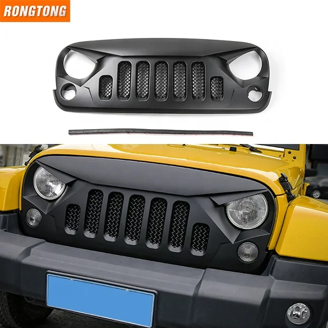 Exterior Car Accessories New Style Front Bumper Grille For Jeep Wrangler Jk  2007- 2017 - Buy Front Bumper Grille,Bumper Grille Decoration And  Protection,Car Front Accessories Product on 