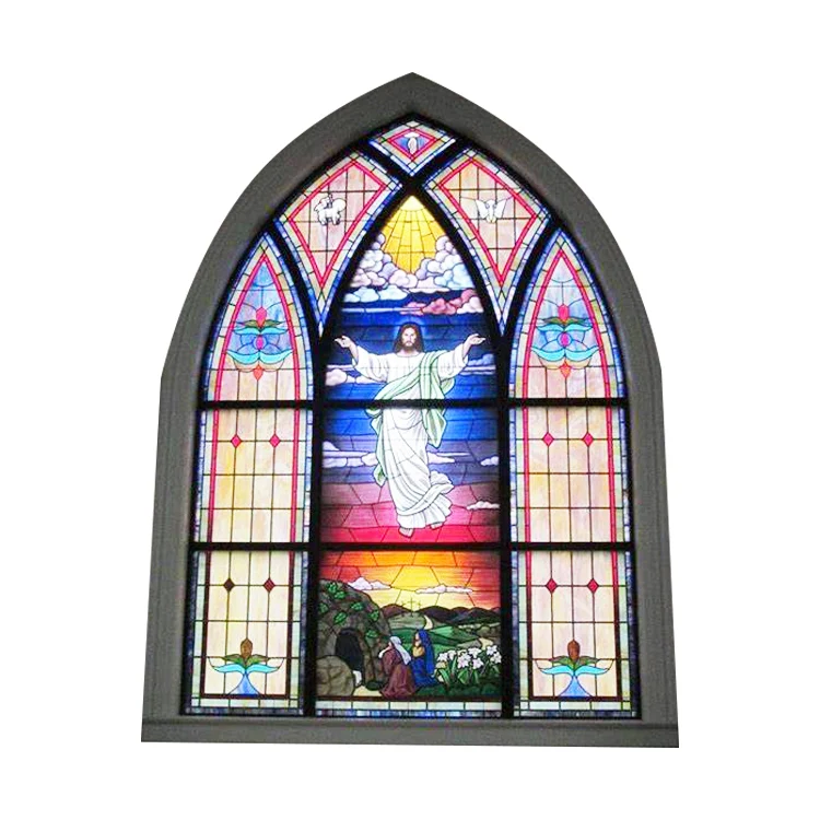 Customized Design Church Colored Decorative Pattern Stained Glass Sheet Manufacturers for Window