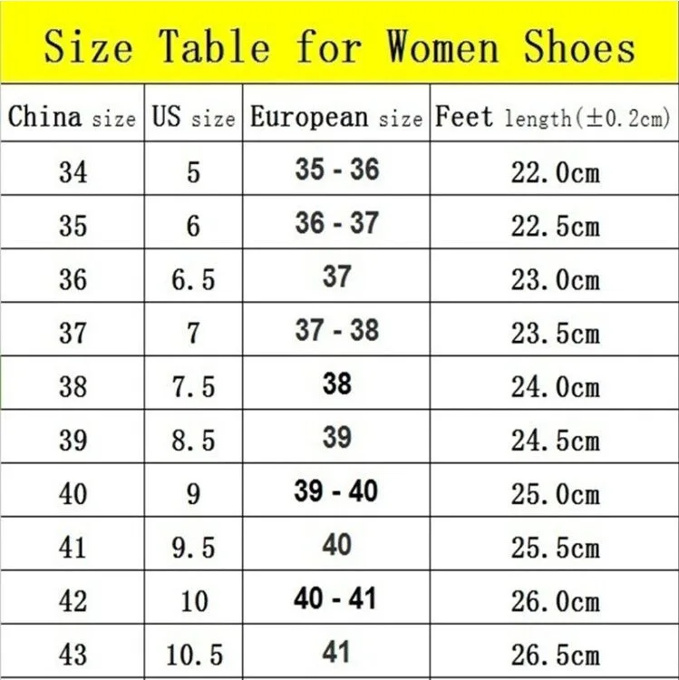 Womens shoes sale us to eu