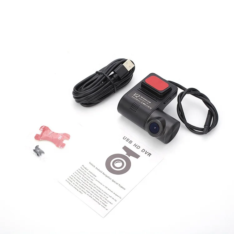 Dual Lens HD Mini Hidden Car DVR Big IPS Screen USB Android