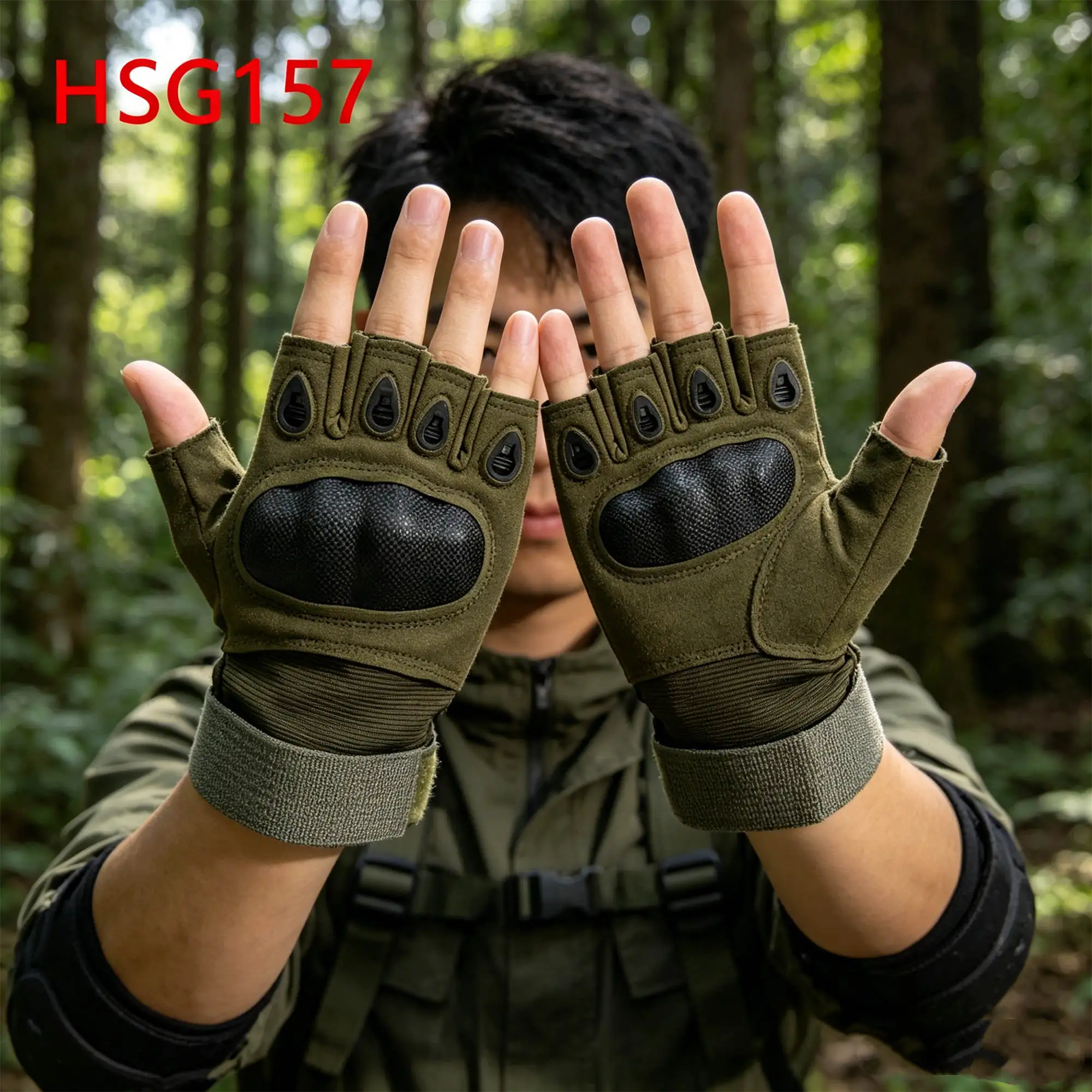 ZYF,elevated Look Debris Proof Green/coyote Color Tactical Gloves Nasty Conditions Long-lasting Performance Combat Gloves HSG157