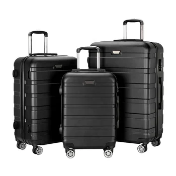 Wholesale Good Price ABS Lightweight Model 20 24 28 Size 3 Piece Travel Trolley Spinner Carry On Suitcases Bags Luggage Sets