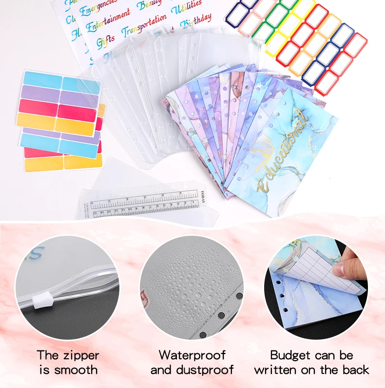 A6 Flower Budget Planner 2023 Cash Envelope Savings Money 6 Holes