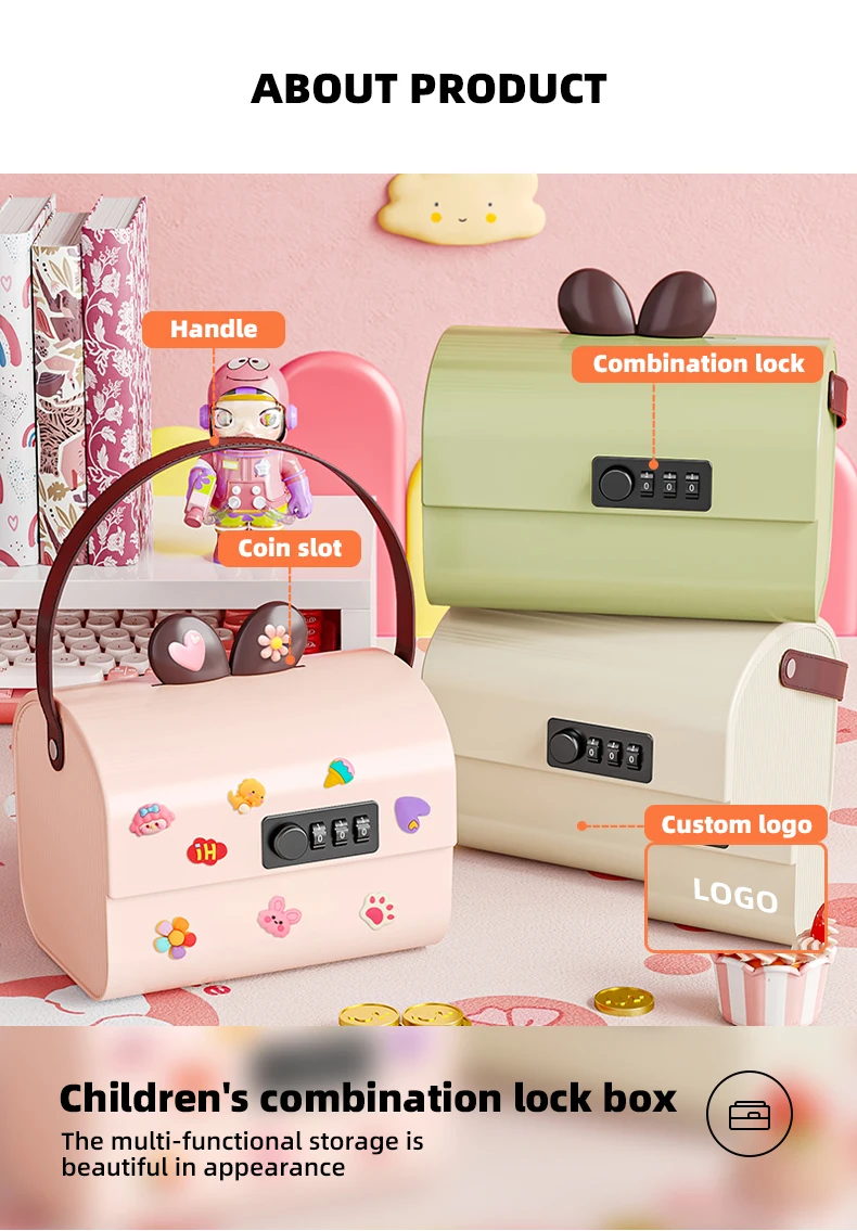 Wannuo Trendy Password Box Kids & Teen Plastic Storage Boxes Children's Storage Box With Password Lock details