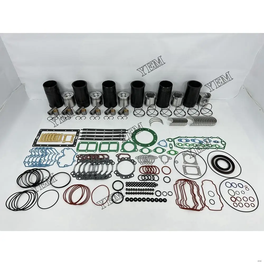 China Supplier 6D125 Repair Overhaul Kit With Head Gasket Set Piston Rings Liner Kit Engine Bearing for Komatsu