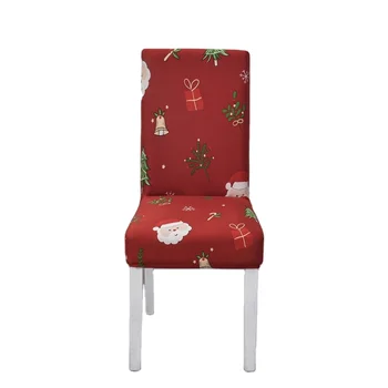 Chair Slipcovers Plain Stretch Xmas Dining Room Covers Hotel Chairs for Wedding Banquet Low Price Non-woven Christmas Durable