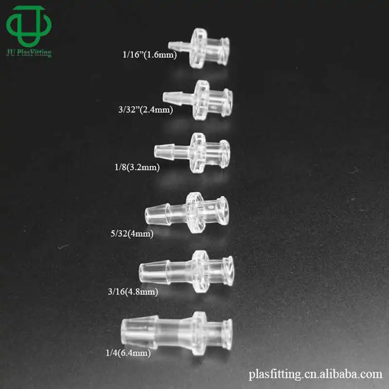 Ju Medical Barbed Male Luer Integral Lock Ring Female Luer Lock To Tubing Barb Connector Adapter