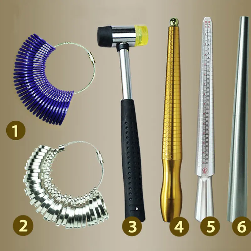 Metal Ring Sizer Tool Set Aluminum Ring Mandrel And Finger Gauges Us Uk