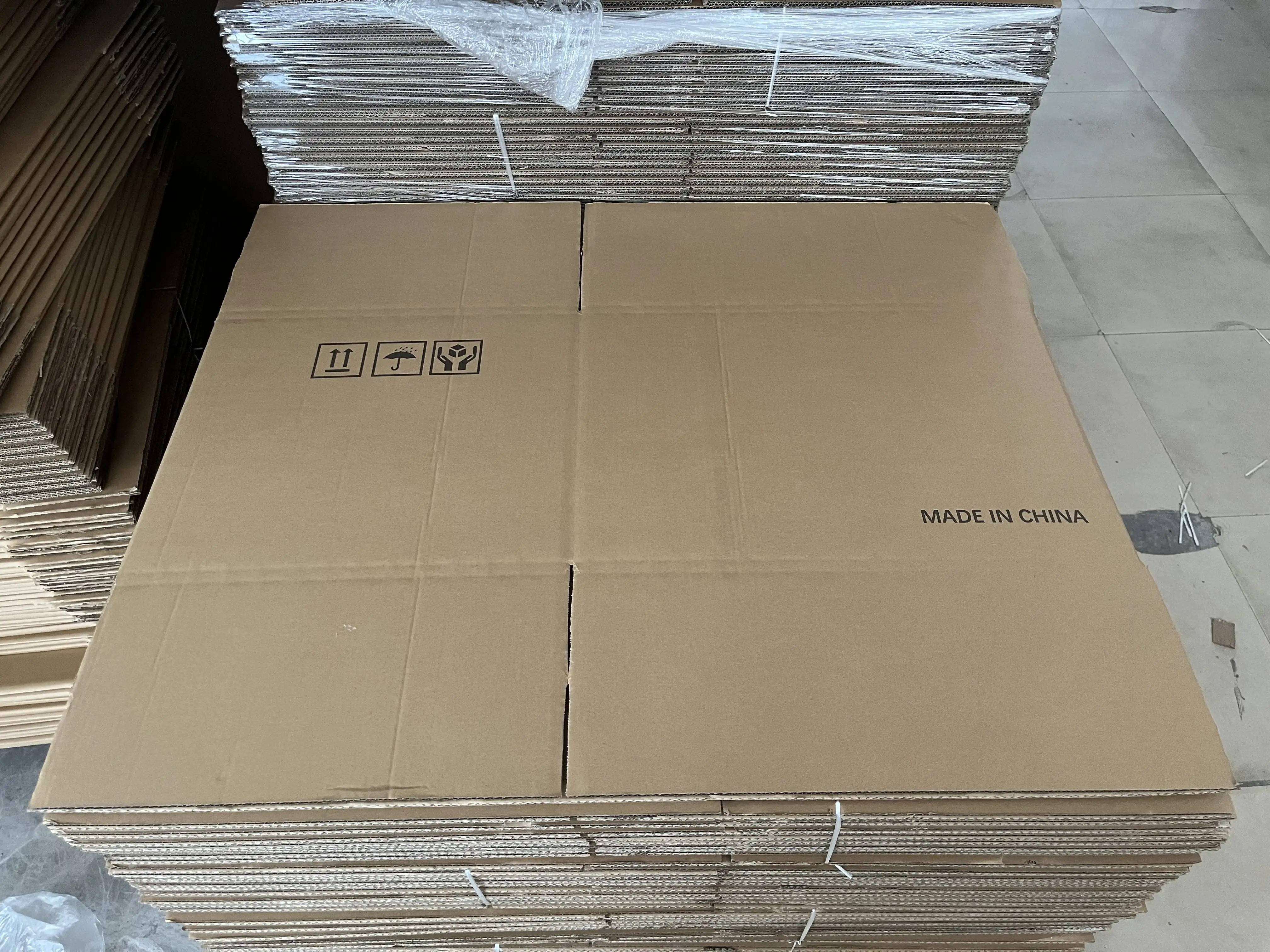 Corrugated Moving Boxes Wholesale Stackable Reusable Custom Logo Brown