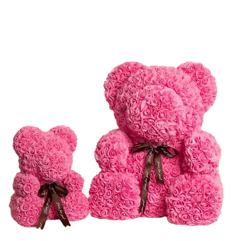 Hflora 25cm Pe Foam Teddy Rose Bear For Valentines Day Hot Sale