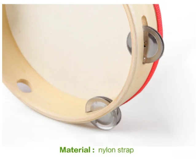Wholesale Educational Percussion Instruments 6 Inch Accept Custom Logo Sheepskin Handmade