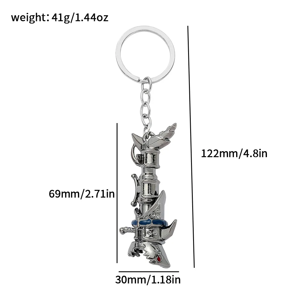 LOL Arcane League of Legends Jinx Gun Keychain Factory Supply 7cm Mini Gun  Keychain Metal 3d Keychain Custom Jinx, image size:1000x1000