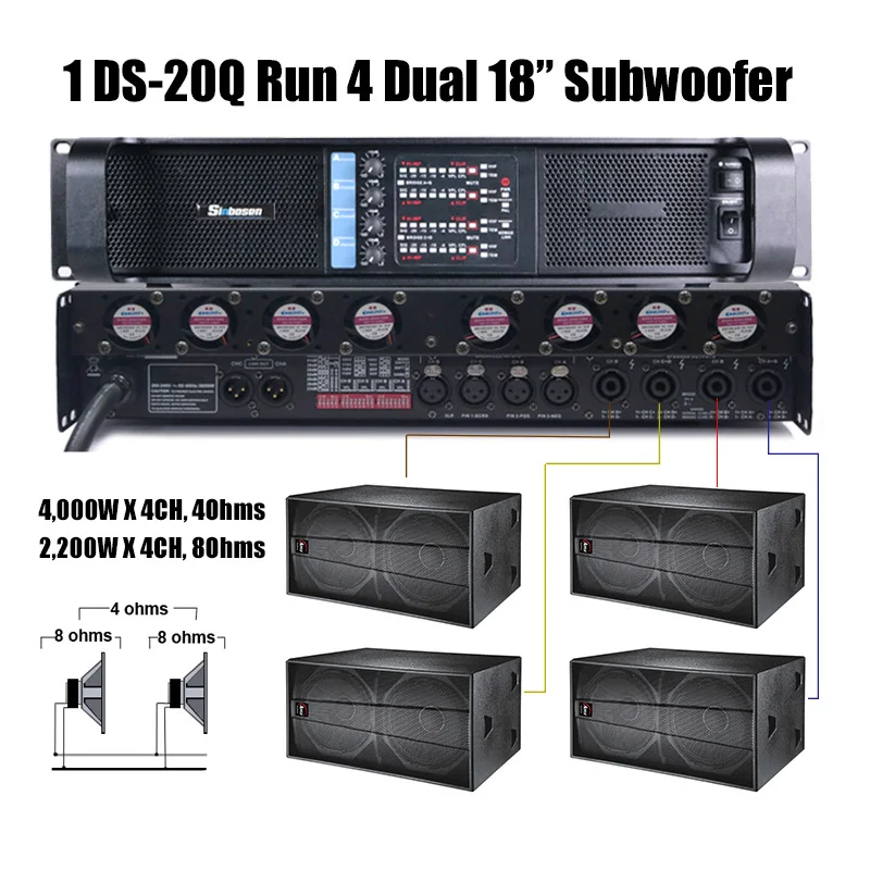 Subwoofer 18' speaker professional  power audio amplifier match for sound mixer