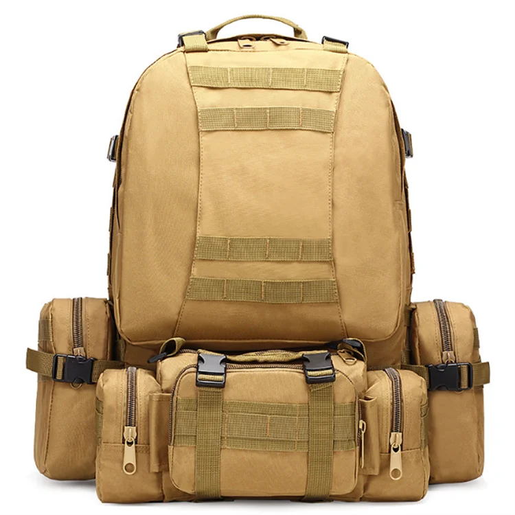 Tactical Men Camping Backpack 4 in 1 Molle Sport Bag Outdoor Hiking Climbing Backpacks